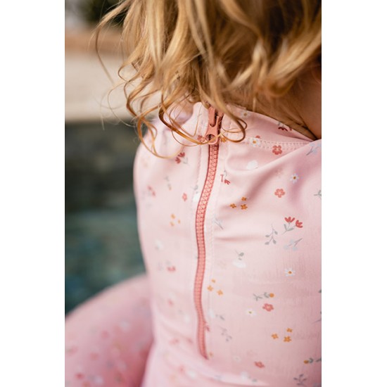 Maudymosi kostiumėlis ilgomis rankovėmis "Little Pink Flowers" 98/104
