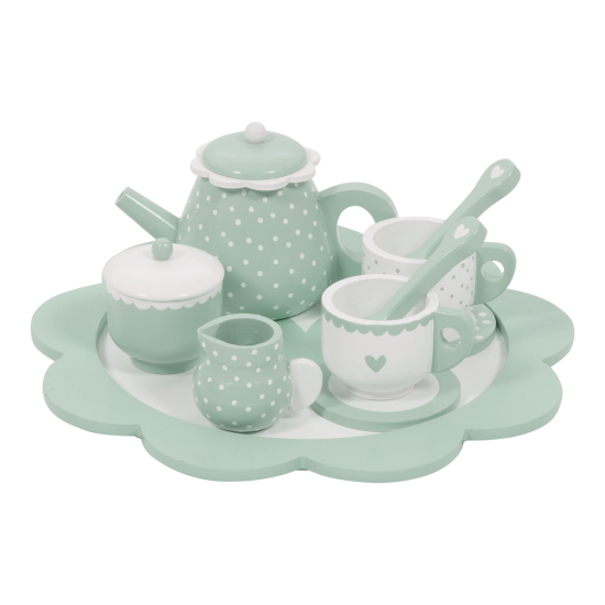 Medinis arbatos rinkinys, mėtinės spalvos